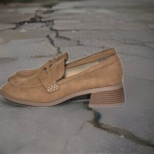 Wonders Wonderly Yeni Suede Penny Loafer Shoes Women's Size 7.5